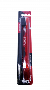 Набор зубных щёток "Black + Red", R.O.C.S.