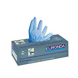 Перчатки текстурированные нитриловые Nitrile (100шт) EURONDA